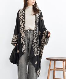 ストール/ショール(ブラック/黒色系・花柄・ボタニカル柄 ストール/ショール(ブラック/黒色系・花柄・ボタニカル柄