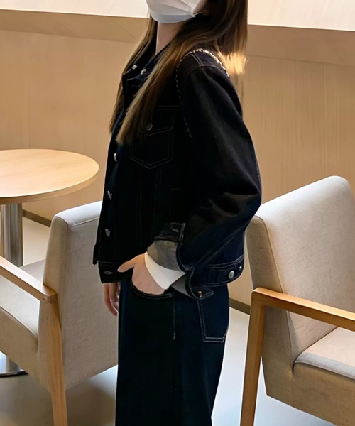 FAVORITO(ファヴォリート)の「シングルブレストデニムセットアップ(セットアップ・レディース・ブルー・L/M/S/XL)」の11枚目の写真