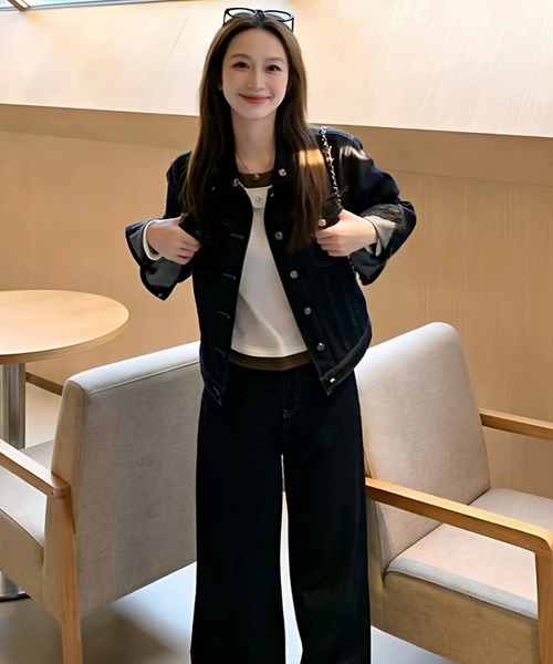 FAVORITO(ファヴォリート)の「シングルブレストデニムセットアップ(セットアップ・レディース・ブルー・L/M/S/XL)」の8枚目の写真