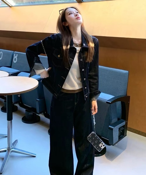 FAVORITO(ファヴォリート)の「シングルブレストデニムセットアップ(セットアップ・レディース・ブルー・L/M/S/XL)」の9枚目の写真