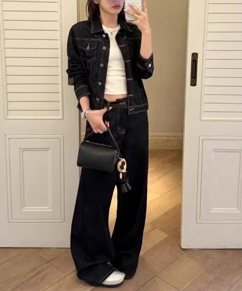 FAVORITO(ファヴォリート)の「シングルブレストデニムセットアップ(セットアップ・レディース・ブルー・L/M/S/XL)」の5枚目の写真