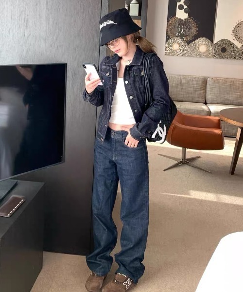 FAVORITO(ファヴォリート)の「シングルブレストデニムセットアップ(セットアップ・レディース・ブルー・L/M/S/XL)」の2枚目の写真