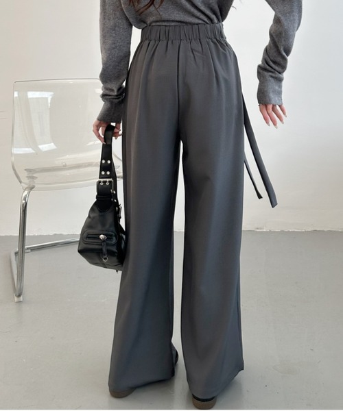 Ada.（エイダ）の「ウエスト リボン タック パンツ（その他パンツ・レディース・ベージュ/ブラック/グレー・LARGE/MEDIUM）」の20枚目の写真