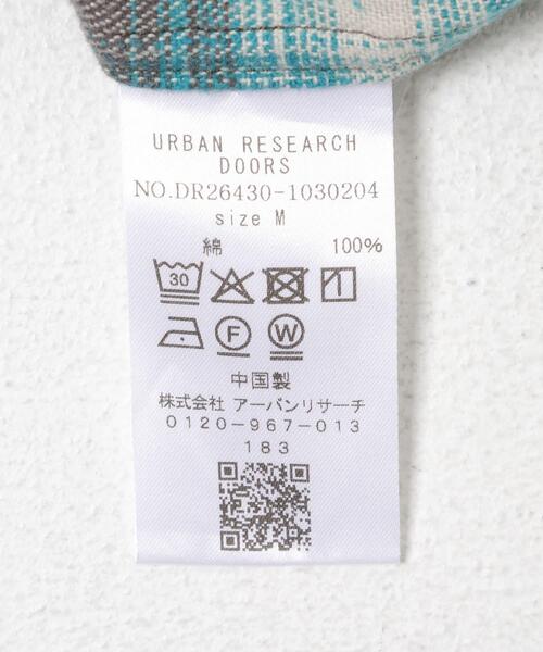 URBAN RESEARCH DOORS(アーバンリサーチドアーズ)の「『XLサイズ/WEB限定』USAコットン オンブレチェック シャツ(シャツ/ブラウス・メンズ・グレー系その他/ブラウン系その他・MEDIUM/X-LARGE/LARGE)」の18枚目の写真