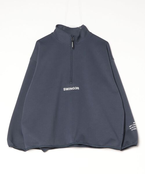 SWINGGGR(スウィンガー)の「THE SWINGGGR/ザ スウィンガー/SWG AIR CORE HALF ZIP(スウェット・メンズ・ネイビー/ブラック・2/3)」の2枚目の写真