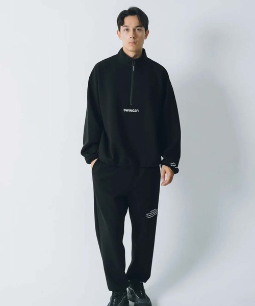 SWINGGGR(スウィンガー)の「THE SWINGGGR/ザ スウィンガー/SWG AIR CORE HALF ZIP(スウェット・メンズ・ネイビー/ブラック・2/3)」の3枚目の写真