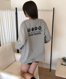 NAME CARD L/S Tシャツ(グレー)