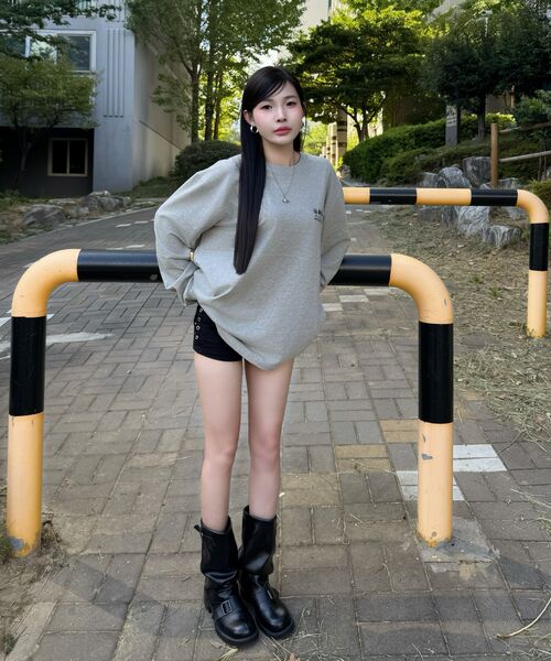 HAVISM(ヘビズム)の「NAME CARD L/S Tシャツ(グレー)(Tシャツ/カットソー・レディース・その他・FREE)」の6枚目の写真