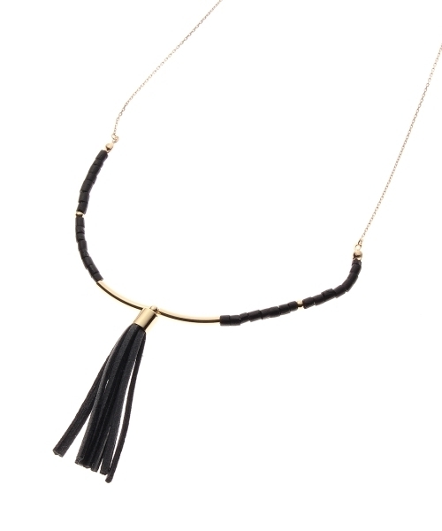 HusHusH(ハッシュアッシュ)の「スエード調タッセルネックレス(ネックレス・レディース・ホワイト/グレー・00)」の3枚目の写真