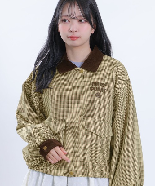 MARY QUANT(マリークワント)の「コーデュロイカラーワーク ブルゾン(ブルゾン・レディース・ブラウン/ネイビー・M)」の2枚目の写真