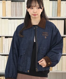 コーデュロイカラーワーク ブルゾン