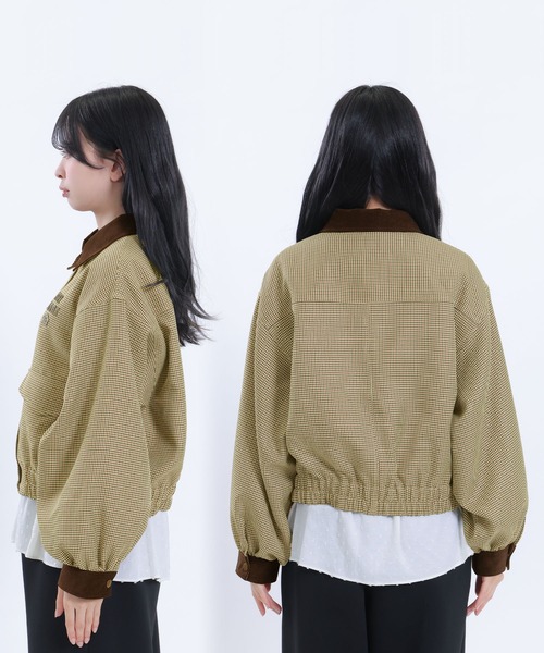 MARY QUANT(マリークワント)の「コーデュロイカラーワーク ブルゾン(ブルゾン・レディース・ブラウン/ネイビー・M)」の4枚目の写真