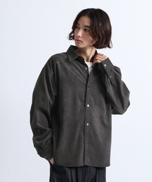 FADE COLOR-BLOCK CORDUROY SHIRT/フェード切り替えコーデュロイシャツ