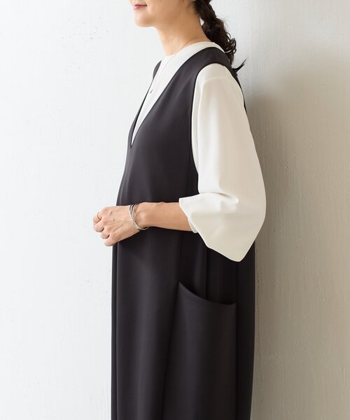 BEARDSLEY(ビアズリー)の「《完売サイズ追加検討中》ダンボールコクーンワンピース(ワンピース・レディース・ブラック・0/1)」の12枚目の写真