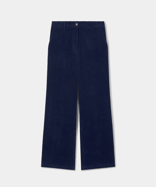 LEFTSEOUL（レフトソウル）の「コーデュロイ セミ bootカットパンツ [ネイビー]（その他パンツ・レディース・ネイビー・SMALL/MEDIUM）」の4枚目の写真