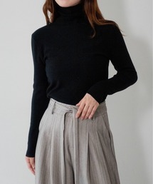 【on:nue】[選べる7色展開] ソフトリブタートルネックニット /26-27 AW COLLECTION