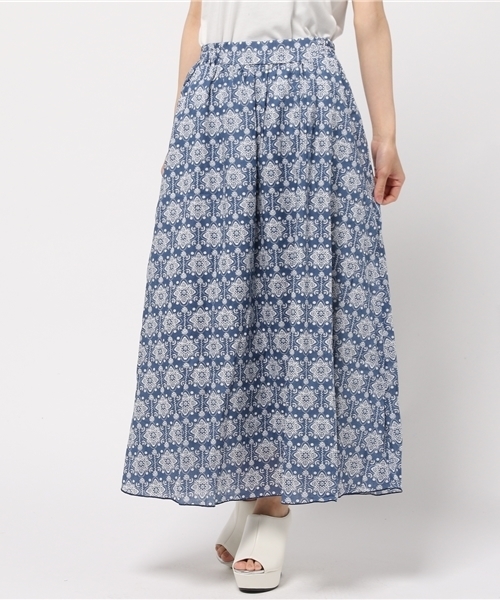 earth music&ecology（アースミュージックアンドエコロジー）の「エスニック柄マキシスカート（スカート・レディース・ライトグリーン/ブルー・FREE）」の12枚目の写真