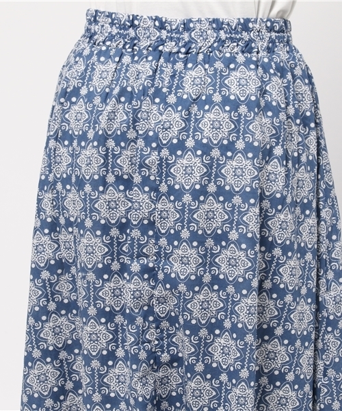 earth music&ecology（アースミュージックアンドエコロジー）の「エスニック柄マキシスカート（スカート・レディース・ライトグリーン/ブルー・FREE）」の7枚目の写真