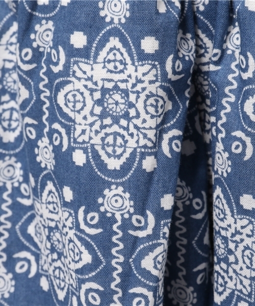 earth music&ecology（アースミュージックアンドエコロジー）の「エスニック柄マキシスカート（スカート・レディース・ライトグリーン/ブルー・FREE）」の10枚目の写真