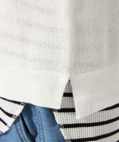 RAGEBLUE（レイジブルー）の「強撚ニット半袖/722256（ニット/セーター・メンズ・ホワイト/グリーン/ネイビー/ブルー/ブルー系その他・MEDIUM/LARGE）」の15枚目の写真