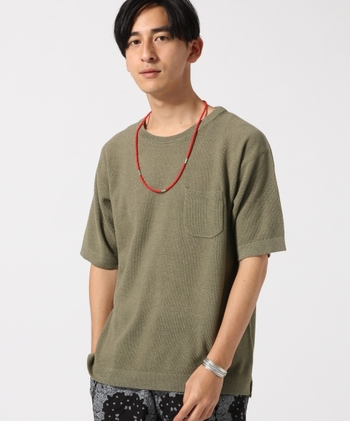 RAGEBLUE（レイジブルー）の「強撚ニット半袖/722256（ニット/セーター・メンズ・ホワイト/グリーン/ネイビー/ブルー/ブルー系その他・MEDIUM/LARGE）」の18枚目の写真