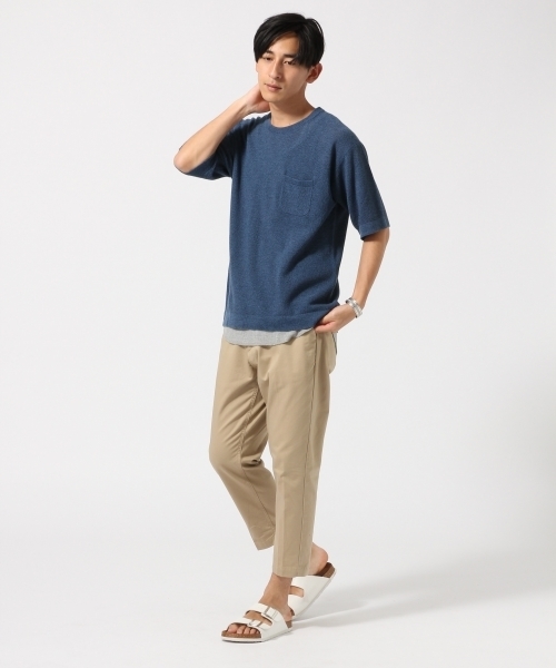 RAGEBLUE（レイジブルー）の「強撚ニット半袖/722256（ニット/セーター・メンズ・ホワイト/グリーン/ネイビー/ブルー/ブルー系その他・MEDIUM/LARGE）」の13枚目の写真