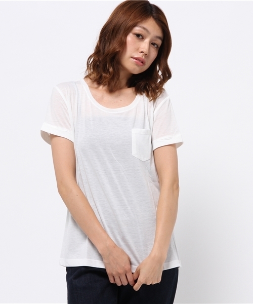 CIAOPANIC TYPY（チャオパニックティピー）の「クルーネックポケットTee（Tシャツ/カットソー・レディース・その他19/オフホワイト/ブラック・FREE）」の14枚目の写真
