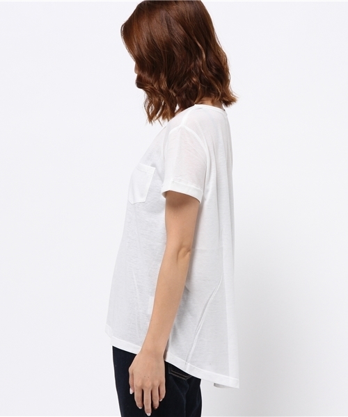 CIAOPANIC TYPY（チャオパニックティピー）の「クルーネックポケットTee（Tシャツ/カットソー・レディース・その他19/オフホワイト/ブラック・FREE）」の5枚目の写真