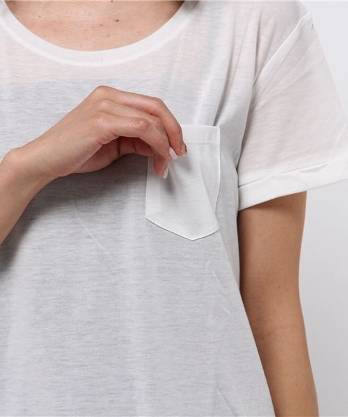 CIAOPANIC TYPY（チャオパニックティピー）の「クルーネックポケットTee（Tシャツ/カットソー・レディース・その他19/オフホワイト/ブラック・FREE）」の9枚目の写真