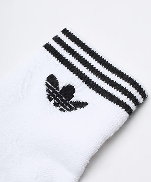 adidas Originals（アディダスオリジナルス）の「adidas/TREFOIL ANKLE STRIPED（ソックス/靴下・メンズ・ホワイト・27-29）」の3枚目の写真