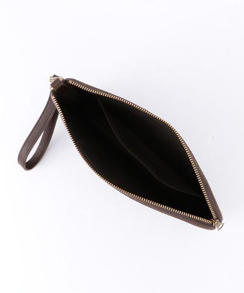 SHIPS（シップス）の「AMIACALVA for SHIPS: スモール レザー クラッチバッグ■（クラッチバッグ・メンズ・ブラック/ブラウン系その他/ブラウン/ネイビー/ダークネイビー/ナチュラル・ONE SIZE）」の13枚目の写真