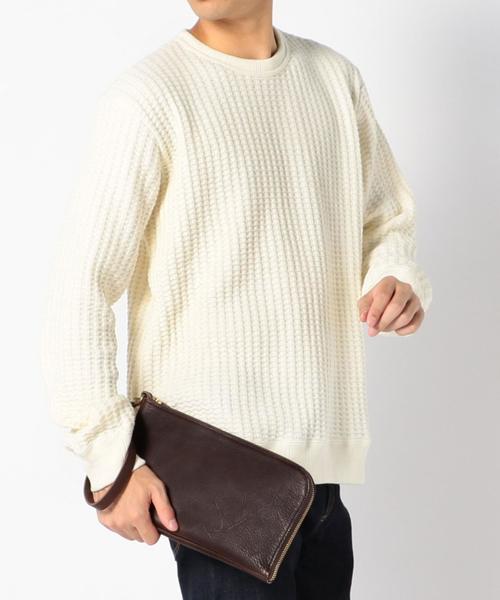 SHIPS（シップス）の「AMIACALVA for SHIPS: スモール レザー クラッチバッグ■（クラッチバッグ・メンズ・ブラック/ブラウン系その他/ブラウン/ネイビー/ダークネイビー/ナチュラル・ONE SIZE）」の7枚目の写真