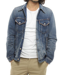 【美品】ヒステリックグラマー　デニムジャケット　Gジャン　スタッズ　日本製 HYSTERIC GLAMOUR（ヒステリックグラマー）の「SP加工デニム