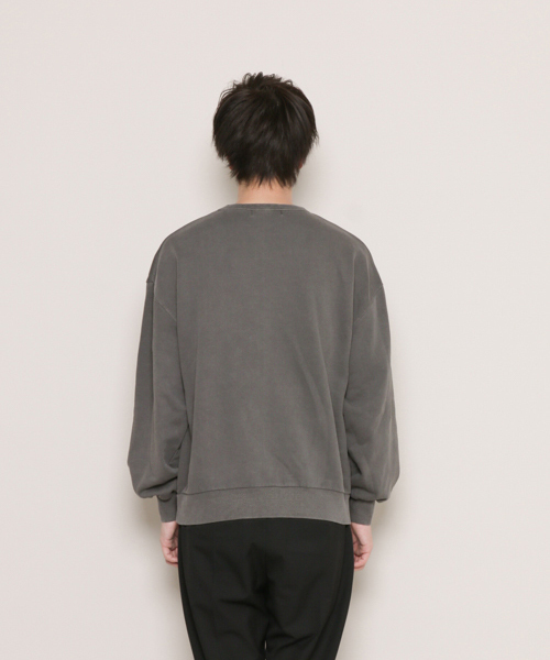 SENSE OF PLACE by URBAN RESEARCH（センスオブプレイスバイアーバンリサーチ）の「ピグメントビッグスウェットシャツ（スウェット・メンズ・ライトグレー/ピンク/チャコールグレー・MEDIUM/LARGE）」の7枚目の写真
