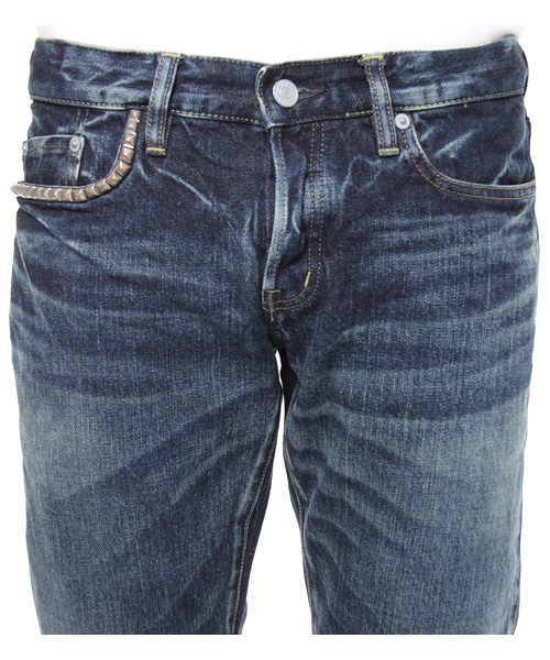 HYSTERIC GLAMOUR（ヒステリックグラマー）の「DEEP BLUE加工デニムスリムストレートPT（デニムパンツ・メンズ・インディゴブルー・28inch/30inch/32inch/34inch）」の9枚目の写真