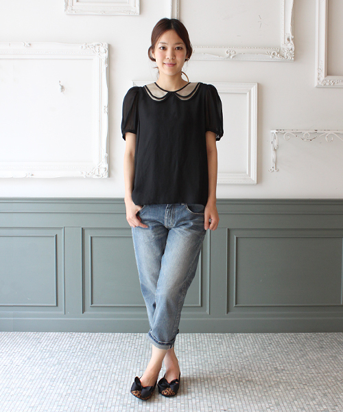 Ray BEAMS（レイビームス）の「SEPTEMBER MOON×Ray BEAMS / リボン バレエシューズ（バレエシューズ・レディース・ブラック/ベージュ/その他1・22.5/23/23.5/24/24.5/25/25.5）」の6枚目の写真