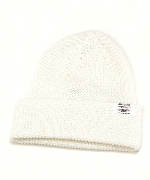 RAGEBLUE（レイジブルー）の「コットン/リネンリブワッチ/743925（ニットキャップ/ビーニー・メンズ・ホワイト/グレー/マスタード/ネイビー/ピンク系その他/ブラック/レッド/グリーン/パープル・FREE）」の2枚目の写真
