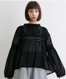 MERLOT | ピンタックレーステープブラウス4911(シャツ/ブラウス)