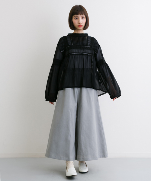 MERLOT（メルロー）の「ピンタックレーステープブラウス4911（シャツ/ブラウス・レディース・ピンク/オフホワイト/ブラック・FREE）」の15枚目の写真