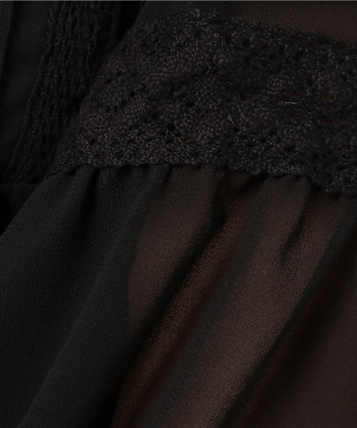 MERLOT（メルロー）の「ピンタックレーステープブラウス4911（シャツ/ブラウス・レディース・ピンク/オフホワイト/ブラック・FREE）」の12枚目の写真