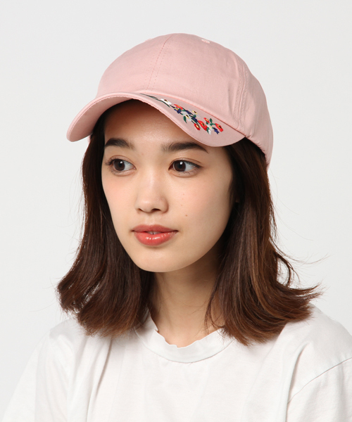 WEGO(ウィゴー)の「WEGO/フラワー刺繍キャップ(キャップ・レディース・ブラック/ピンク/ホワイト・FREE)」の3枚目の写真