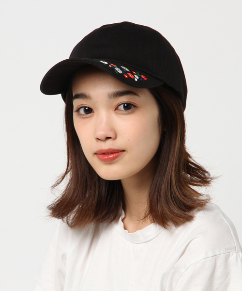 WEGO(ウィゴー)の「WEGO/フラワー刺繍キャップ(キャップ・レディース・ブラック/ピンク/ホワイト・FREE)」の2枚目の写真