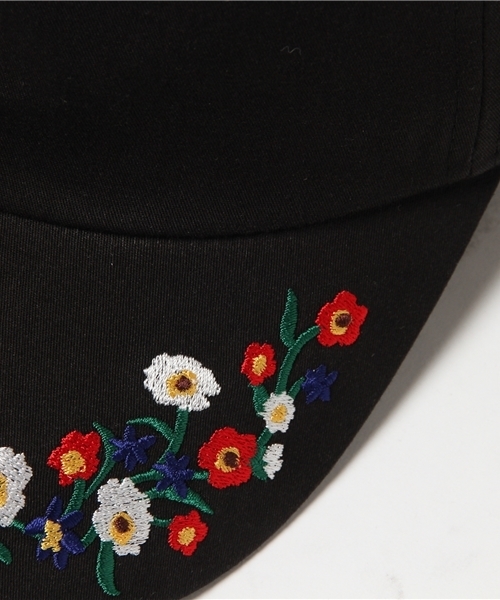 WEGO(ウィゴー)の「WEGO/フラワー刺繍キャップ(キャップ・レディース・ブラック/ピンク/ホワイト・FREE)」の7枚目の写真