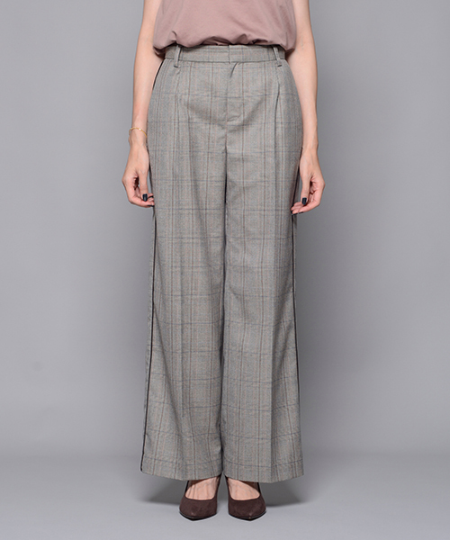 RIVE DROITE(リヴドロワ)の「グレンチェックワイドパンツ(その他パンツ・レディース・チャコールグレー/ベージュ・38/36)」の14枚目の写真