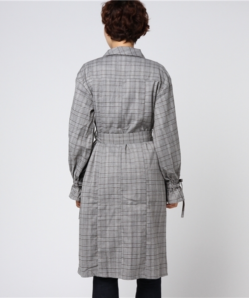 WEGO（ウィゴー）の「WEGO/キャンディスリーブコート（ステンカラーコート・レディース・ベージュ/グレー系その他2・FREE）」の10枚目の写真