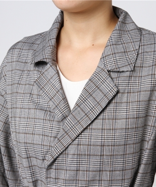 WEGO（ウィゴー）の「WEGO/キャンディスリーブコート（ステンカラーコート・レディース・ベージュ/グレー系その他2・FREE）」の11枚目の写真