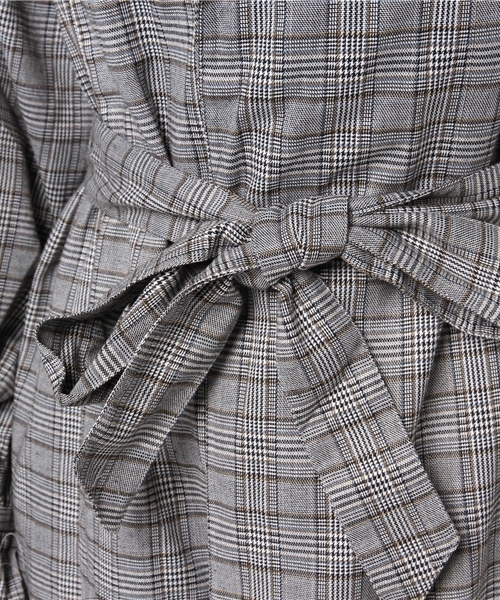 WEGO（ウィゴー）の「WEGO/キャンディスリーブコート（ステンカラーコート・レディース・ベージュ/グレー系その他2・FREE）」の15枚目の写真