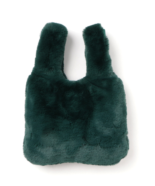 LBC（エルビーシー）の「【Legato Largo】レガートラルゴ エコファーショッピングバッグ              （トートバッグ・レディース・オフホワイト/グレー/ダークグリーン・FREE）」の3枚目の写真