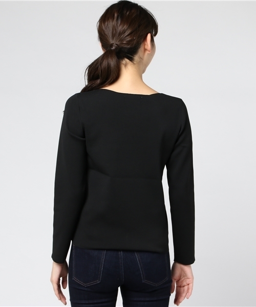 RIVE DROITE（リヴドロワ）の「ハートネックプルオーバー（ニット/セーター・レディース・オフホワイト/ベージュ/ピンク/ブラック・FREE）」の9枚目の写真