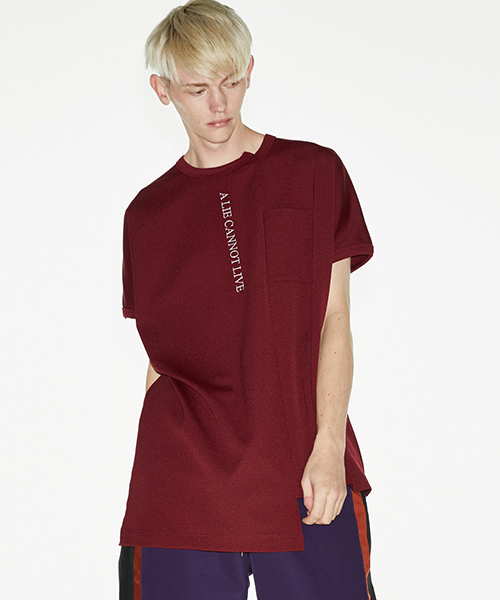 SHAREEF(シャリーフ)の「GEORGETTE JQ SWITCHING BIG-T(Tシャツ/カットソー・メンズ・ホワイト/ブラック/イエロー/レッド・1/2/3)」の4枚目の写真